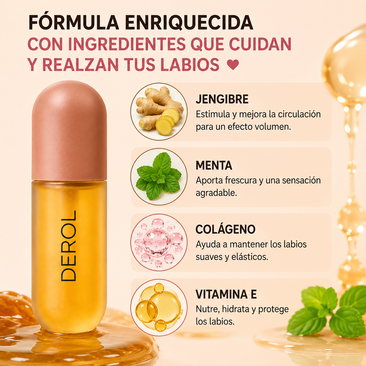 DEROL 1+1  Lip Plumper™ | Labios Más Voluminosos e Hidratados ✨
